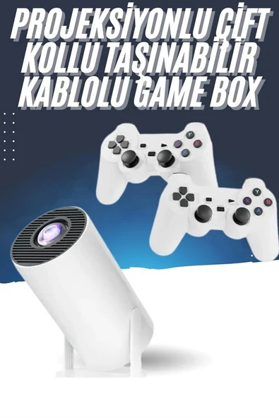 4K Wireless Çift Kollu Kumandalı Oyun Projeksiyonu Retro Video Oyunu - 2