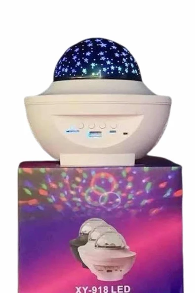 Dönen Işıklı Disko Topu Projektör Müzik Çalarlı Disco Speaker - 5