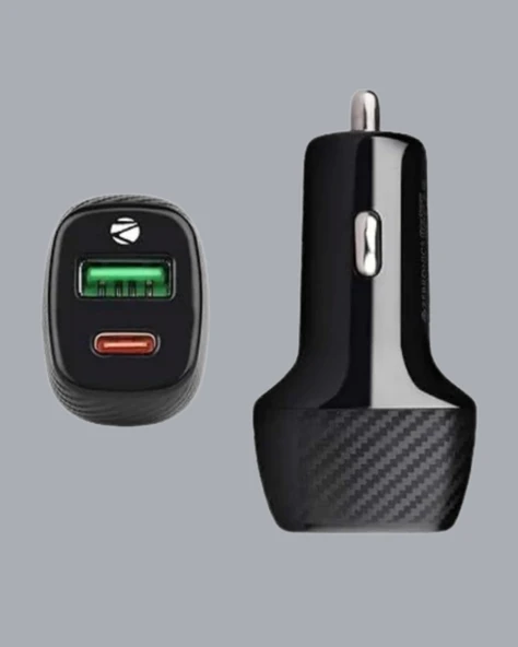 3A Güç Kapasiteli USB & Type-C Çakmaklık Şarj Adaptörü - 4