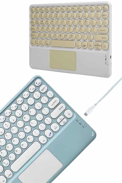 Bluetooth Touchpad Klavye Ultra İnce Taşınabilir Q Klavye - 3