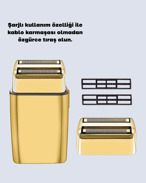 Güçlü Motorlu Kablolu Sakal ve Bıyık Tıraş Makinesi Çelik Bıçaklı - 4