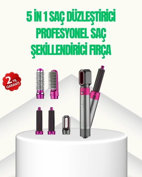 5’i 1 Arada Profesyonel Saç Şekillendirici Tek Cihazla Sınırsız Stil ürün görseli 1
