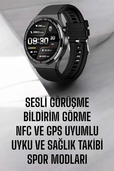 Akıllı Saat Nabız Sensörlü Bildirim Görebilen Spor Modları GPS Takibi ürün görseli