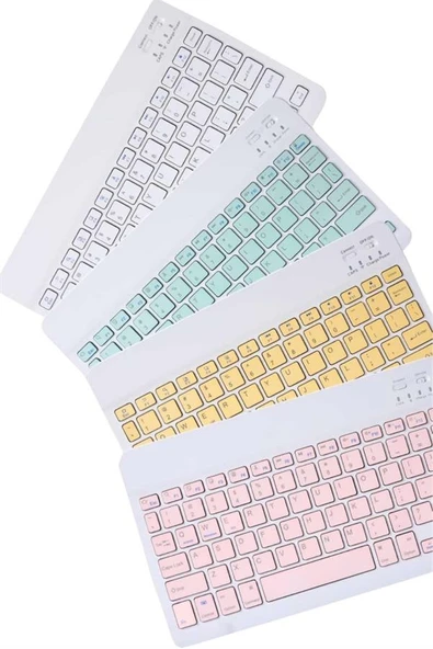 Bluetooh Wıreless Keyboard Siyah Q Klavye İOS Ipad Android Windows Uyumlu - 4