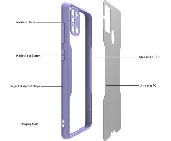 Galaxy A21S Kılıf Parfe Kenarları Pastel Renk Silikon Kılıf - Resim 10