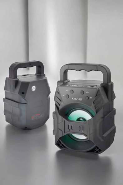 Taşınabilir Bluetooth Hoparlör Led Işıklı Uzun Pil Ömrü - Resim 4