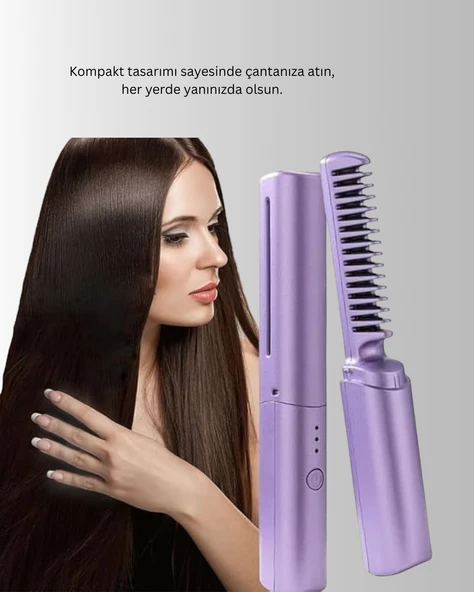 Şarjlı Saç Düzleştirici Tarak - 4
