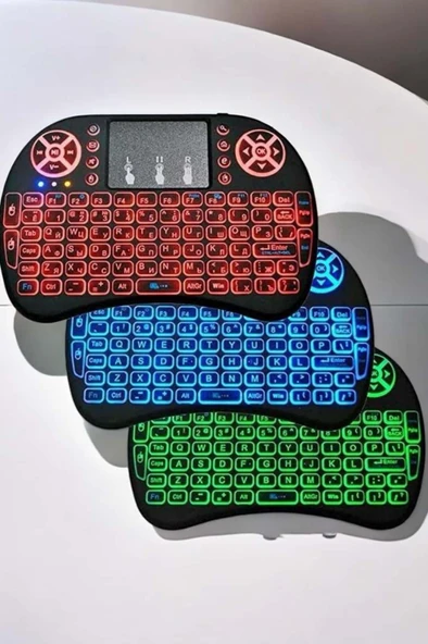 Işıklı Kablosuz Mini Q Klavye Tüm Cihazlara Uyumlu - 3