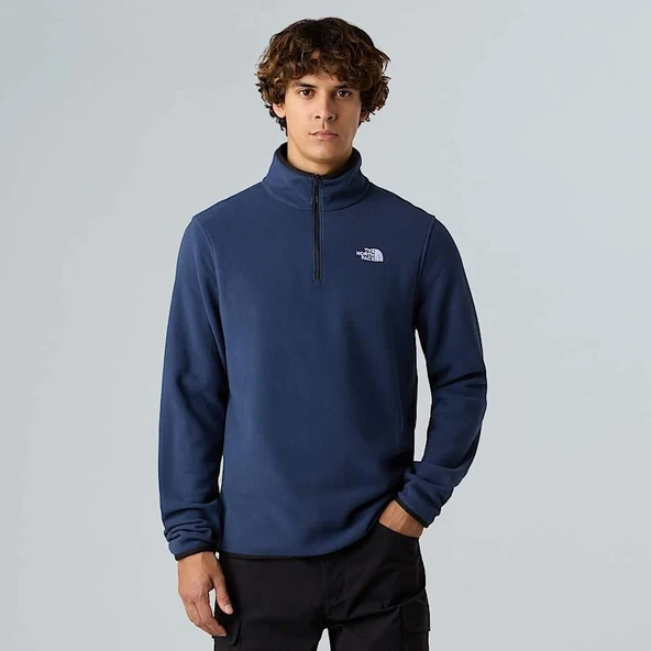 M GLACIER FLEECE 1/4 ZIP JACKET Navy Navy XL ürün görseli 1