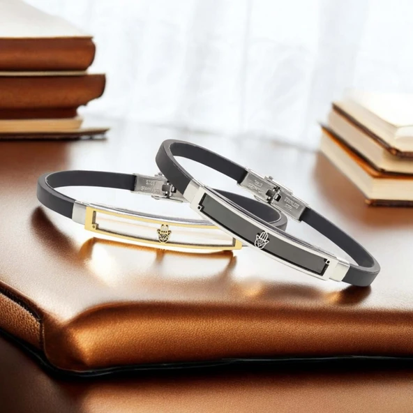 Fatma Ana Eli Desenli Çelik Bileklik 3183SCB013 - Resim 3