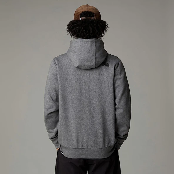 M SIMPLE DOME FULL ZIP HOODIE GREY GREY L - Resim 2