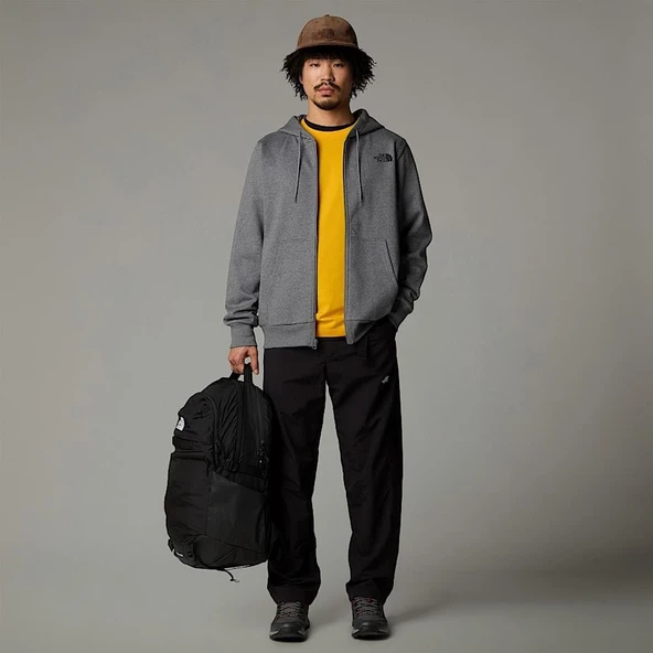 M SIMPLE DOME FULL ZIP HOODIE GREY GREY L - Resim 5