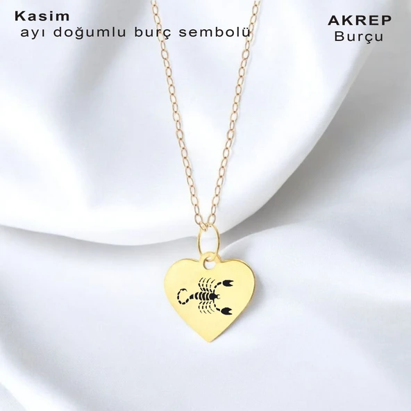 Burca Özel Kalp Motifli Sevgililer Günü İçin 14 Ayar Altın Plakalı Hediyelik Kolye-352 - Resim 2