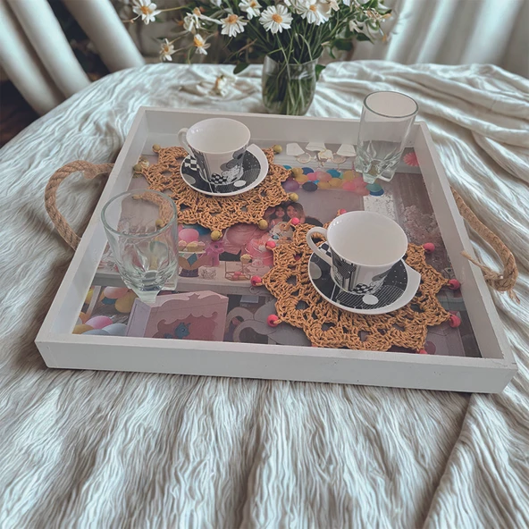 Boncuklu Bardak Altlığı - Resim 4