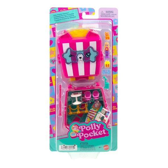 JFV01 Polly Pocket Kedicik Sineması Mini Oyun Seti - 6