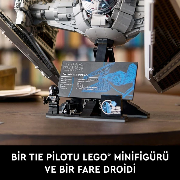 Orjinal Lego Star Wars TIE Interceptor Star Wars Starfighter Lego Star Wars 75382 - Resim 5