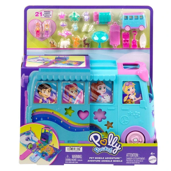 JCC22 Polly Pocket Hayvancıkların Karavan Macerası Oyun Seti - 6