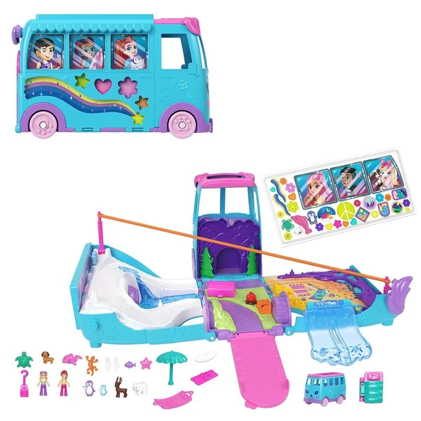 JCC22 Polly Pocket Hayvancıkların Karavan Macerası Oyun Seti - 2