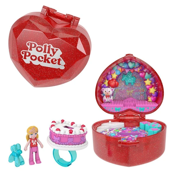 JGK21 Polly Pocket Mattel 80. Yıl Yüzük Kutusu - 1