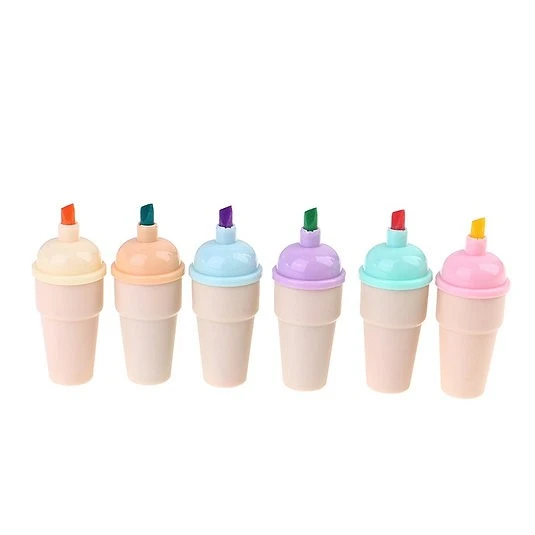 Külah Dondurma 6 Lı Mini Fosforlu Kalem Seti ürün görseli 1