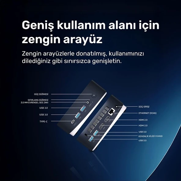 RAXIUS MP AD16 İ3 UHD13-315U001 CORE i3 1315U 8GB RAM 512GB NVME O/B UHD FDOS MINI PC - Resim 6