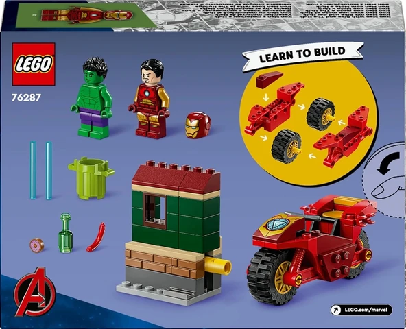 LEGO Marvel Motosikletli Iron Man ve Hulk 76287 - 4