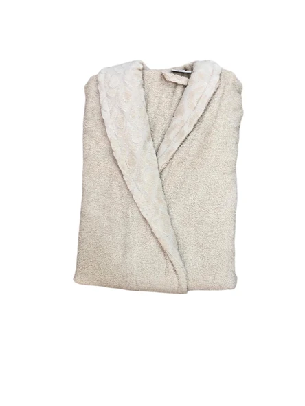 Royam 2 Parça %100 Pamuklu Kısmi Kadife Tek Kişilik Bornoz Seti - Resim 8