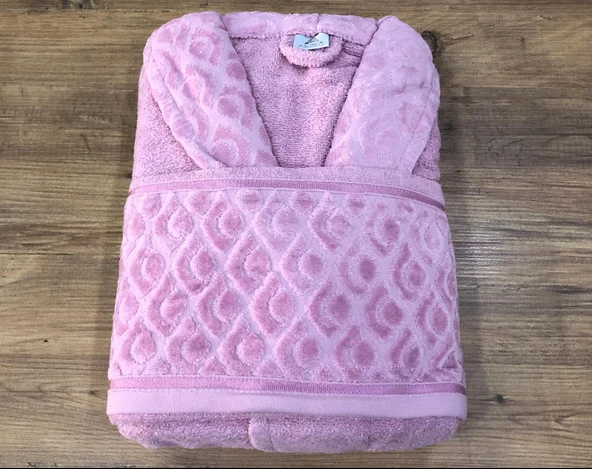 Royam 2 Parça %100 Pamuklu Kısmi Kadife Tek Kişilik Bornoz Seti - Resim 6