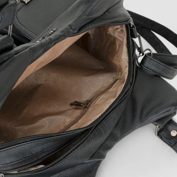 Lederax Suni Deri Çok Bölmeli Omuz Çantası LD511 - Resim 8