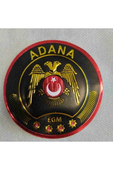 ADANA POLİS Arması Siyah 3D Plastik TPU, 2025 Yeni Tip, Cırtlı, Standart Ölçü, 1.sınıf Kalite ürün görseli