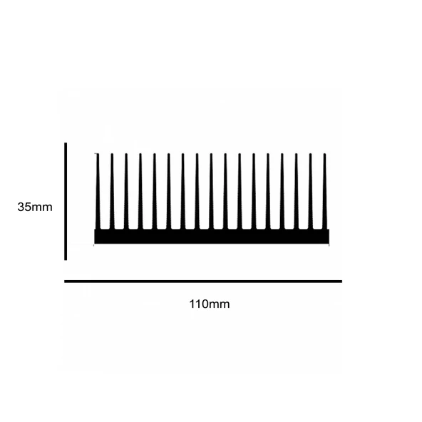 Alüminyum Soğutucu Blok 35x110mm Isı Emici 1 Metre LED Aydınlatma Devre Soğutma Profil Kanal Eloksallı 2133 - 2