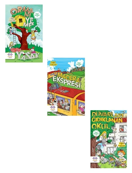 Tuğba Coşkuner Yeşil Kafalar Serisi 3 Kitap (Ormanı Yemek Yasak + Macera Ekspresi + Duvarları Gıdıklanan Okul) ürün görseli
