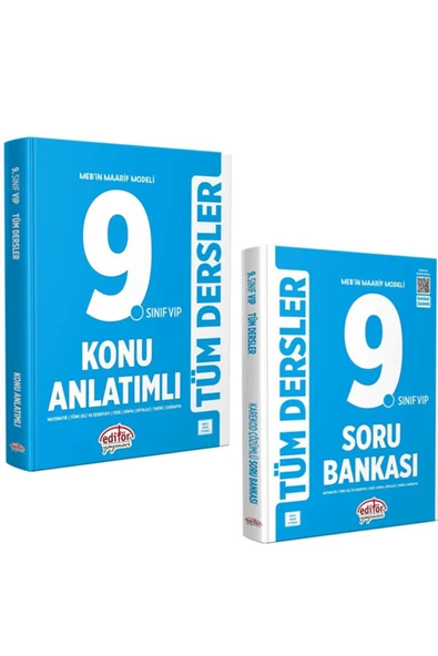 2025 Editör Maarif Modeli 9.Sınıf Tüm Dersler Konu Anlatımlı Soru Bankası Seti ürün görseli 1