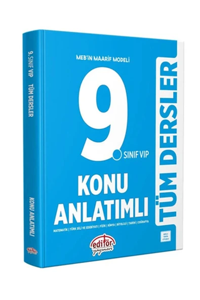 2025 Editör Maarif Modeli 9.Sınıf Tüm Dersler Konu Anlatımlı Soru Bankası Seti - Resim 2