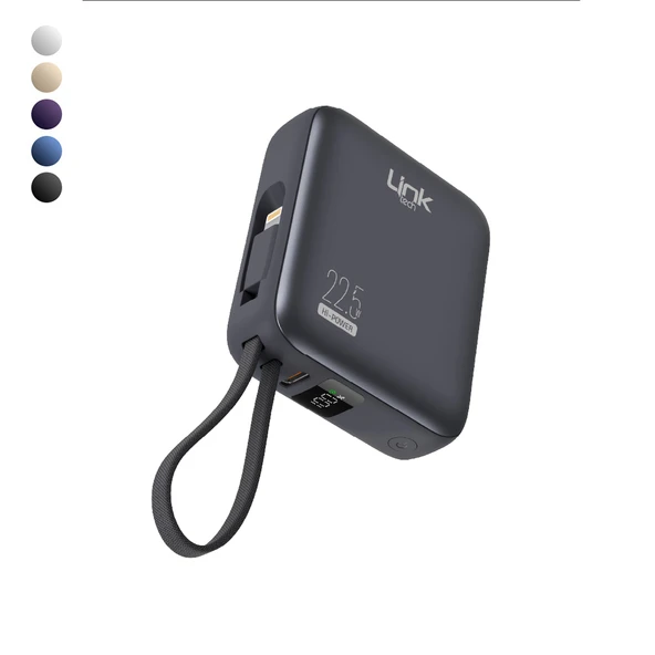 LinkTech PD22 Premium 10000 mAh 22.5W Hızlı Dahili Kablolu Powerbank