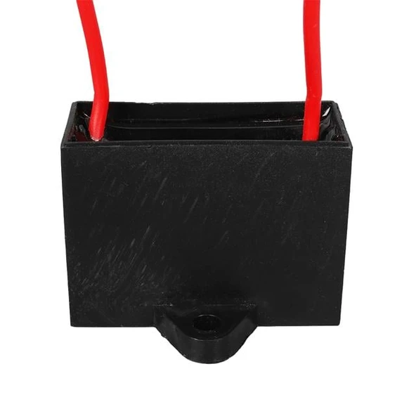 4UF 450VAC Siyah 10Cm Kablolu Kare Tip Kutupsuz Kondansatör - Resim 3