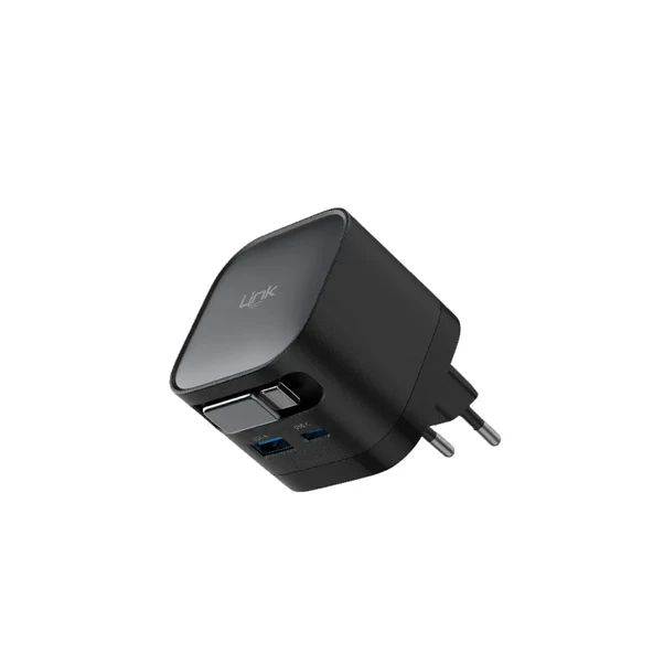 LinkTech G855 Premium 35W QC4.0 GaN USB-A + Type-C Sabit Kablolu Şarj Aleti - 2