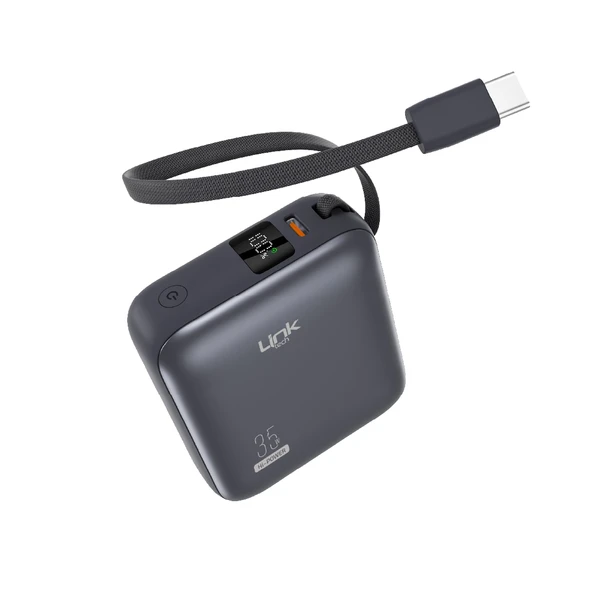 LinkTech PD35 Premium 10000 mAh 35W Süper Hızlı Dahili Kablolu Powerbank - 1