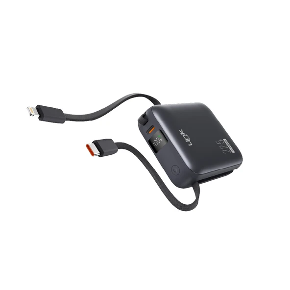 LinkTech PD22 Premium 10000 mAh 22.5W Hızlı Dahili Kablolu Powerbank - 4