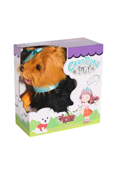 Seçtim Aldım Pelüş Ft-b267 Tasmalı Yürüyen Mavi Fiyonklu Köpek 24m - Resim 2