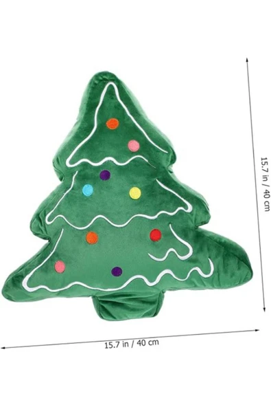Seçtim Aldım Yılbaşı Ağacı Çam Ağacı Peluş Yastık 40 Cm Yılbaşı Dekor Hediye - Resim 5