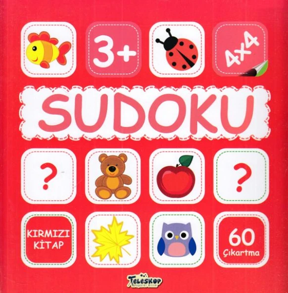 Sudoku 4X4 Kırmızı Kitap ürün görseli