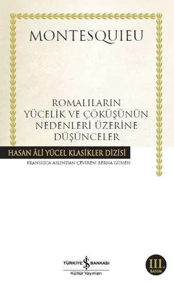 Romalıların Yücelik ve Çöküşünün Nedenleri Üzerine Düşünceler - Hasan Ali Yücel Klasikleri ürün görseli