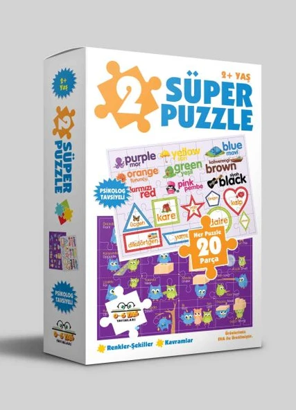 2 Süper Puzzle - Renkler - Şekiller - Kavramlar 2+ Yaş ürün görseli