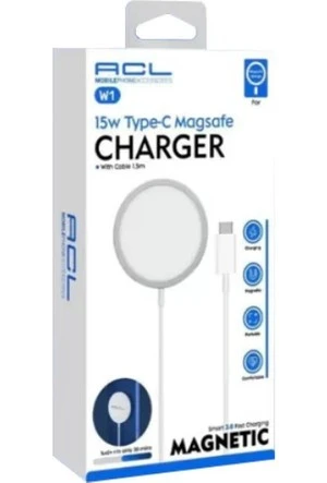 W1 Magsafe Uyumlu Kablosuz Type-c Şarj Cihazı 15w Hızlı Şarj Yeni Nesil Kablosuz Şarj Alet - 3