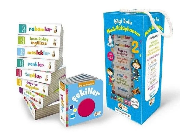 İngilizce Destekli Bilgi Dolu Minik Kütüphanem - 9 Kitap Mavi Kutu ürün görseli