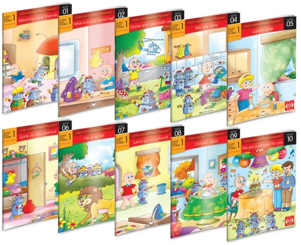 İngilizce İlkokul 1.Sınıf Hikaye 10'lu set Karekod Dinlemeli ürün görseli
