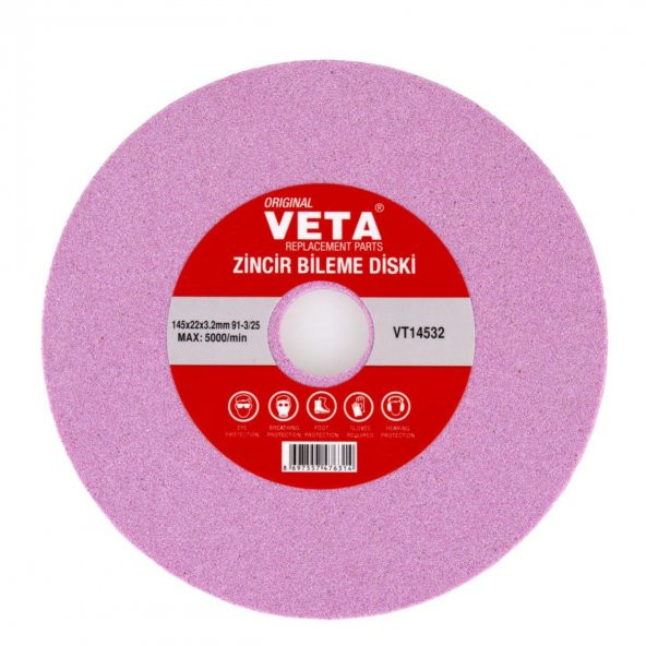 Veta VT14532 Zincir Bileme Diski 145x22x3.2 mm 91-3.25
