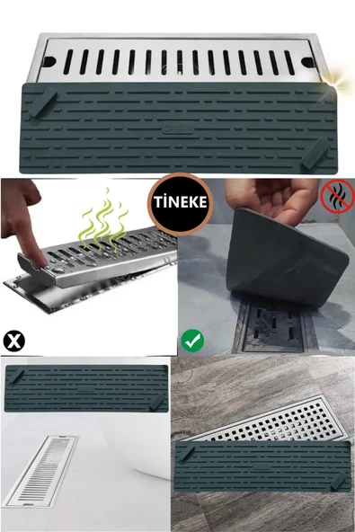 Siyah Renk Uzun Model Kötü Koku Önleyici Silikon Mat Banyo Mutfak Lavabo Balkon Gider Tıpası Kapağı