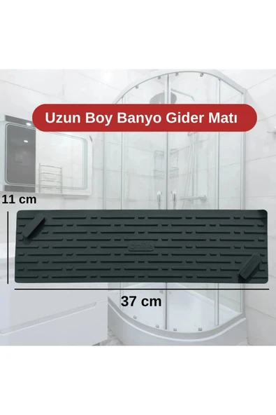 Siyah Renk Uzun Model Kötü Koku Önleyici Silikon Mat Banyo Mutfak Lavabo Balkon Gider Tıpası Kapağı - 3